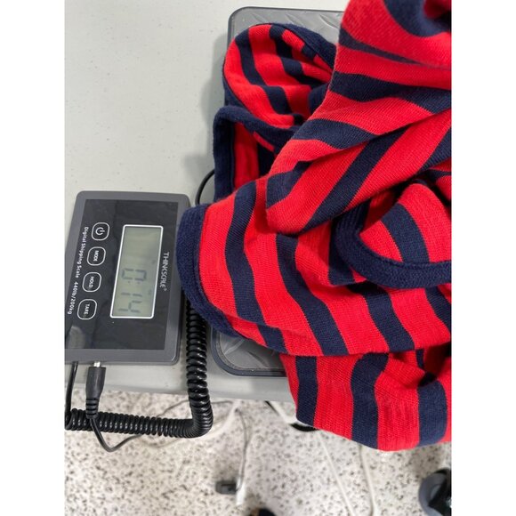 Cabi 224 Yacht Club Blazer Red Navy StripedJacket Knit Women Large Cotton Anchor - Picture 8 of 8